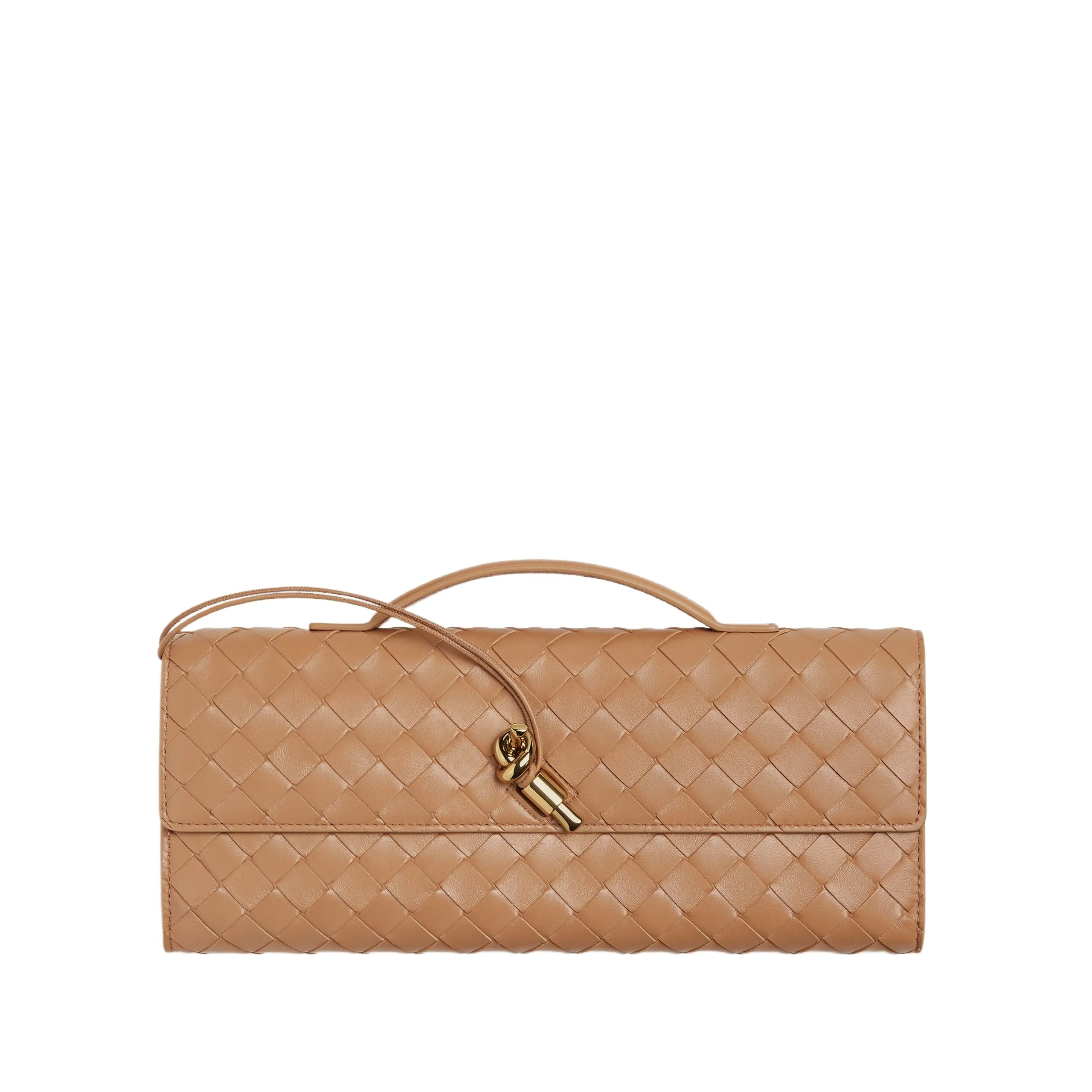 Bottega Veneta Andiamo Clutch Pale brown 741511