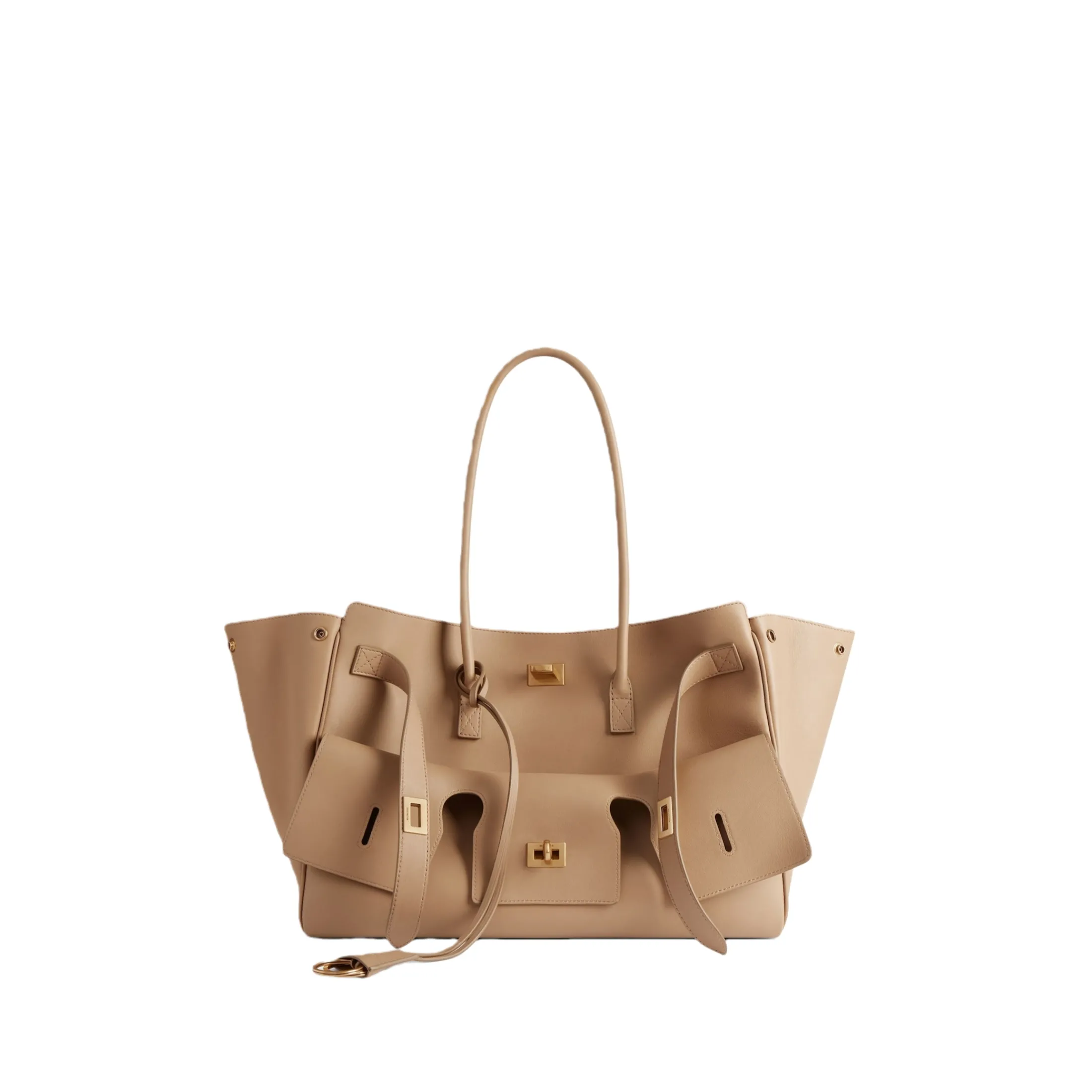Balenciaga Women's Bel Air Carry All Bag Medium in Latte 805481
