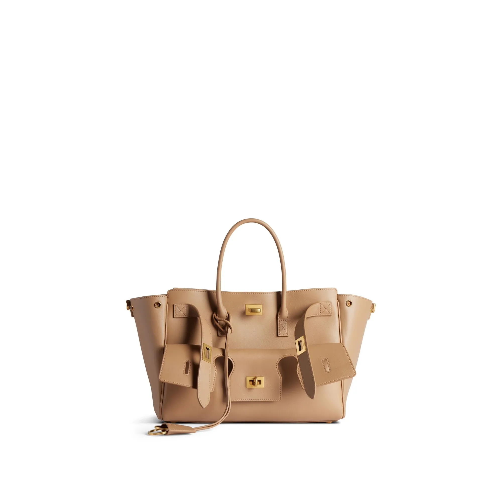 Balenciaga Women's Bel Air Carry All Bag Small in Latte 812545