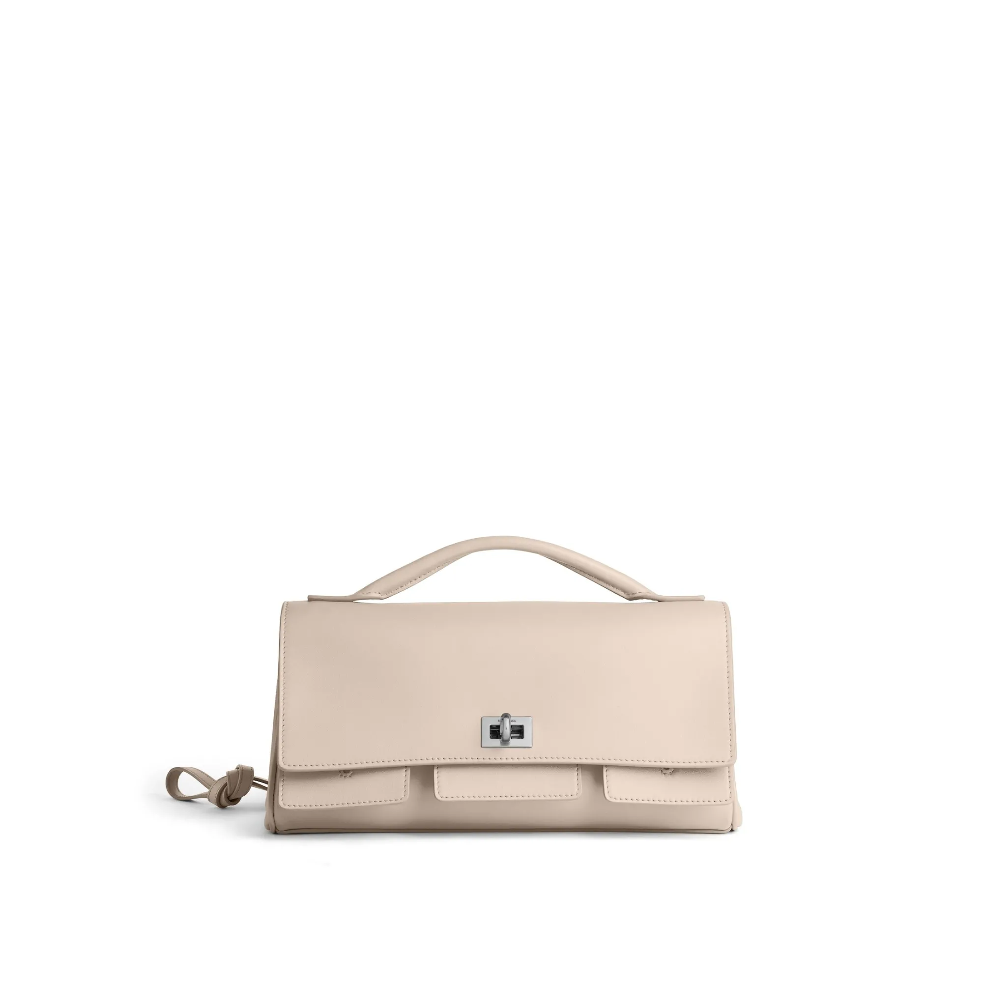 Balenciaga Women's Bel Air Clutch On Strap Small in Almond 8349432