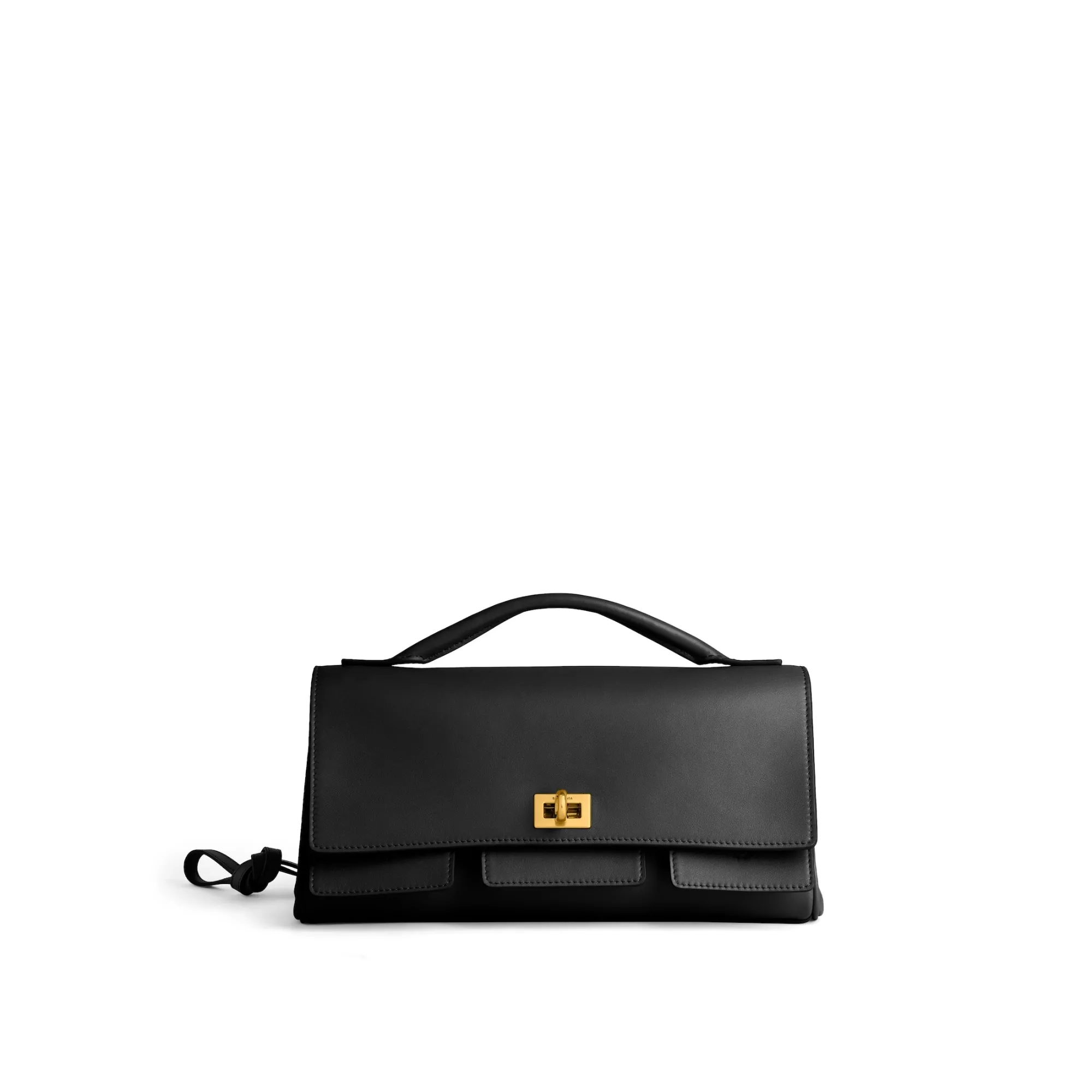 Balenciaga Women's Bel Air Clutch On Strap Small in Black 8349432