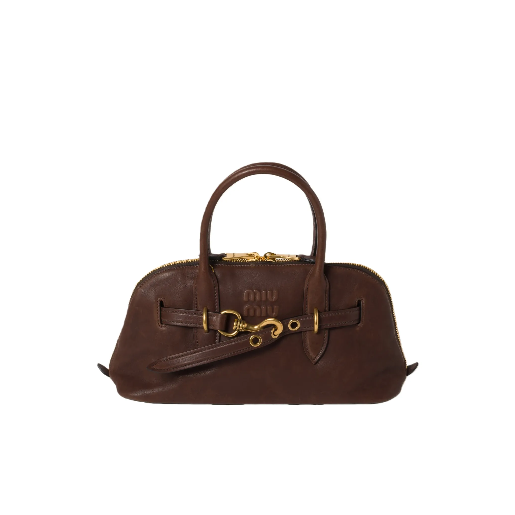 MiuMiu Aventure nappa leather top-handle bag 5BB168