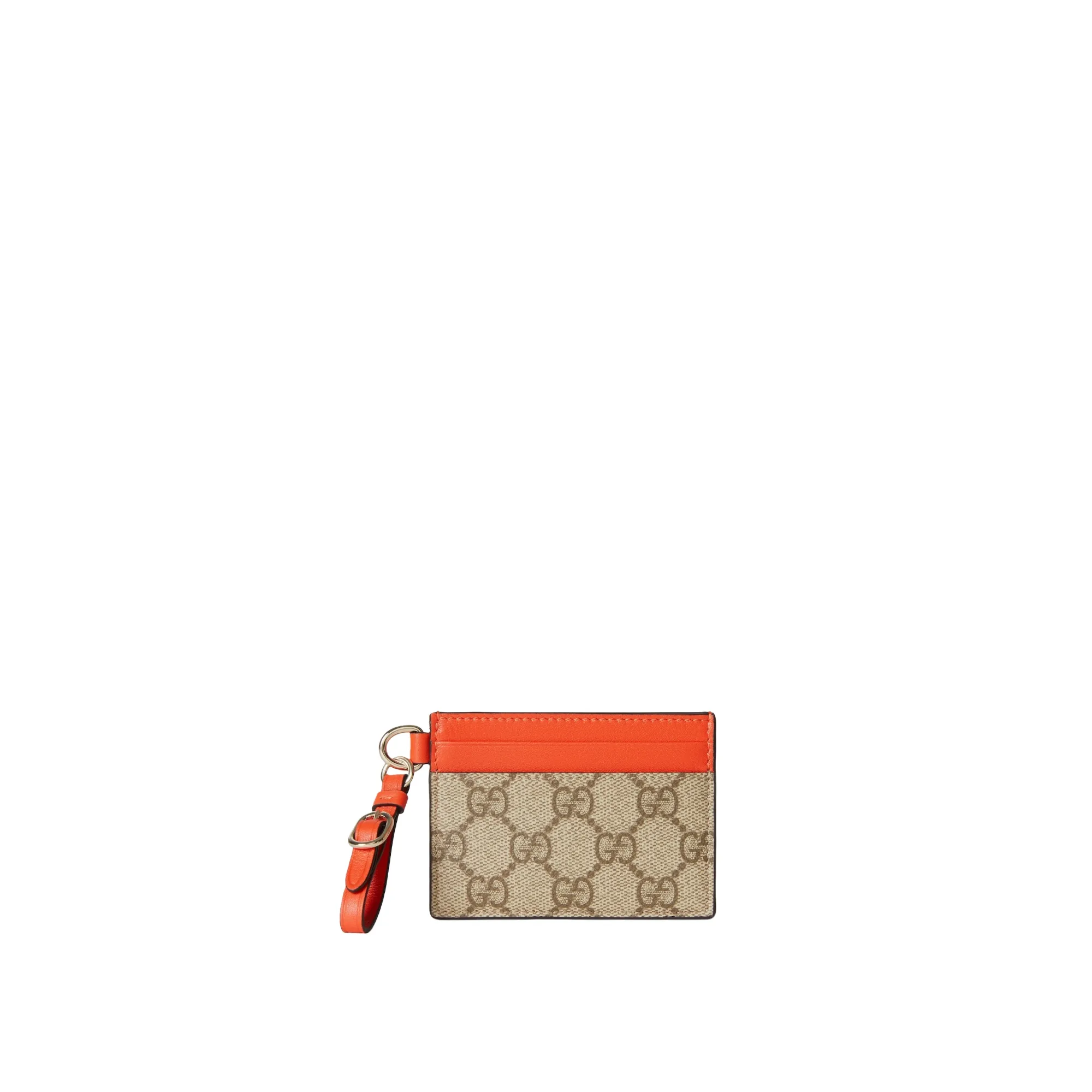 Gucci GG Emblem card case with strap ?819121