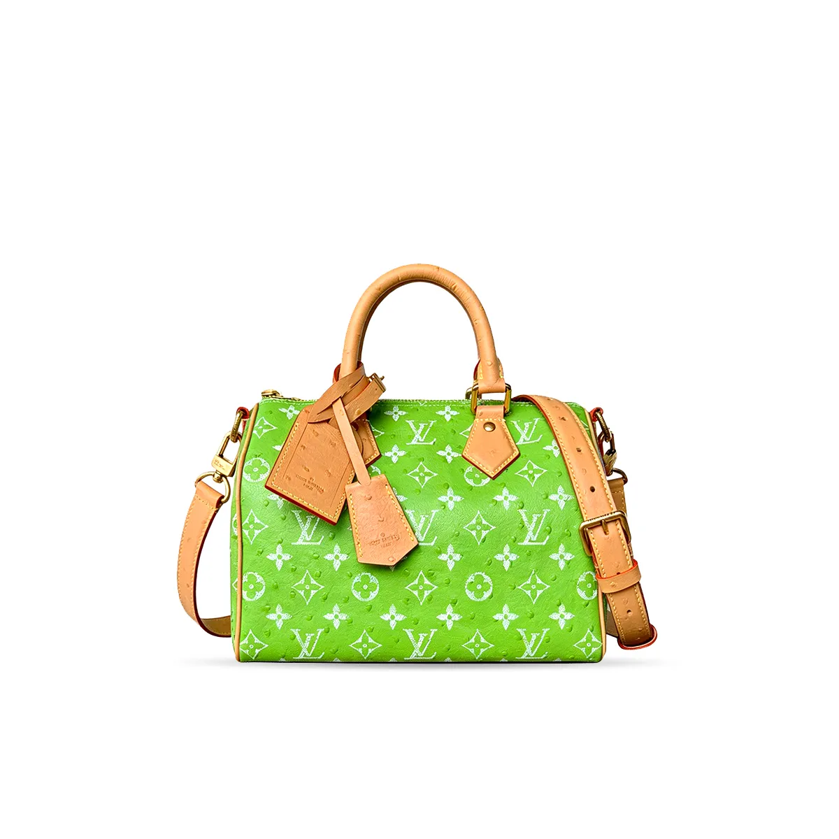 Louis Vuitton Speedy P9 Bandoulière 25 Monogram Ostrich-Embossed Cowhide M24437