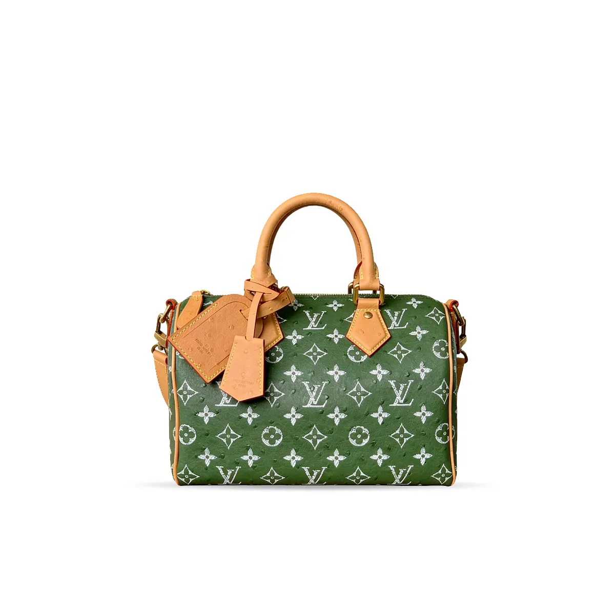 Louis Vuitton Speedy P9 Bandoulière 25 Monogram Ostrich-Embossed Cowhide M24437