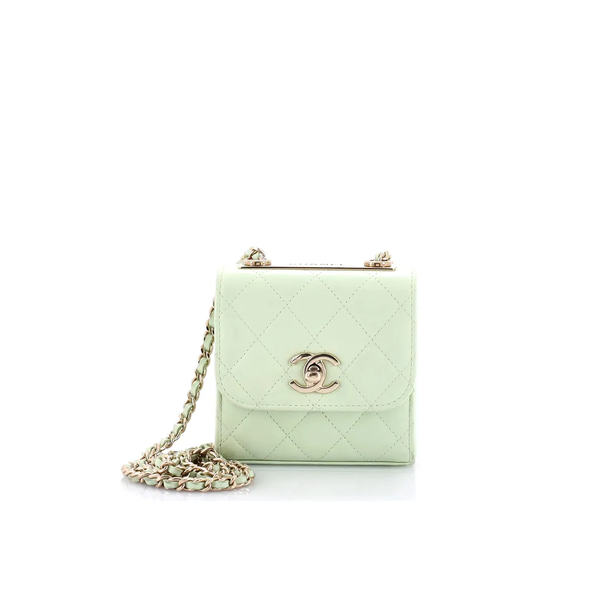 Chanel Quilted Lambskin Trendy Cc Mini Chain Wallet A81633