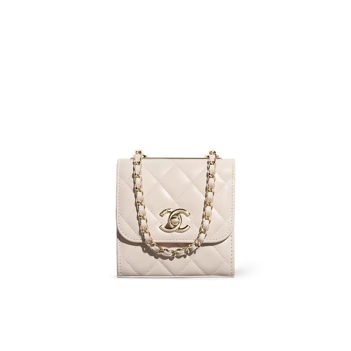 Chanel Quilted Lambskin Trendy Cc Mini Chain Wallet A81633