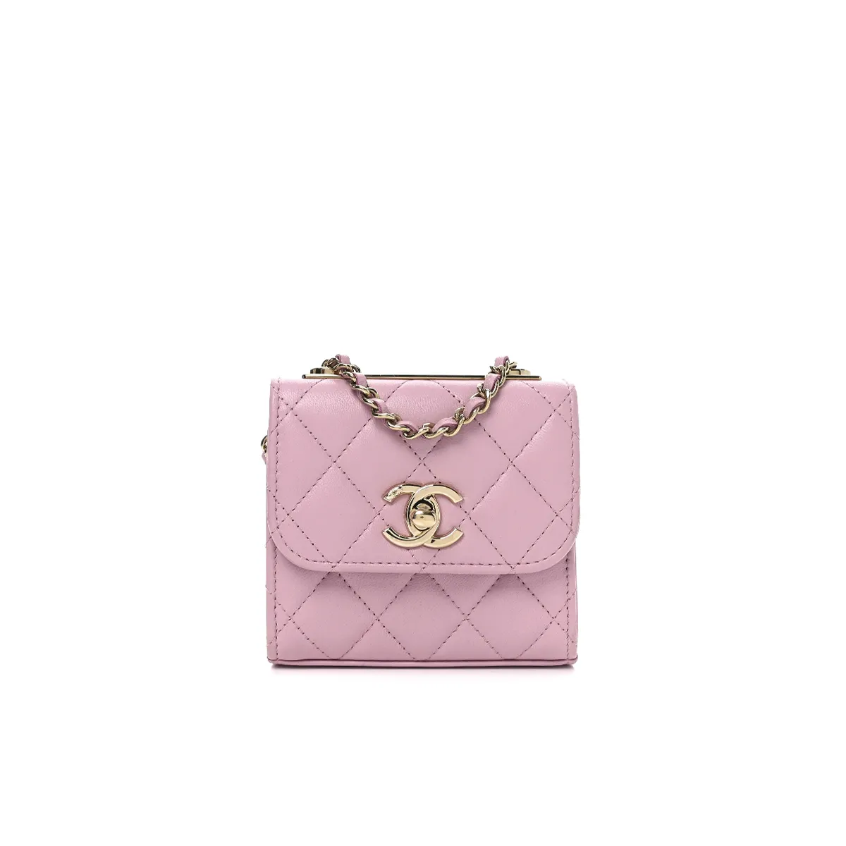 Chanel Quilted Lambskin Trendy Cc Mini Chain Wallet A81633