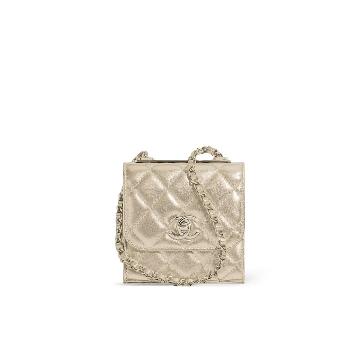 Chanel Quilted Lambskin Trendy Cc Mini Chain Wallet A81633