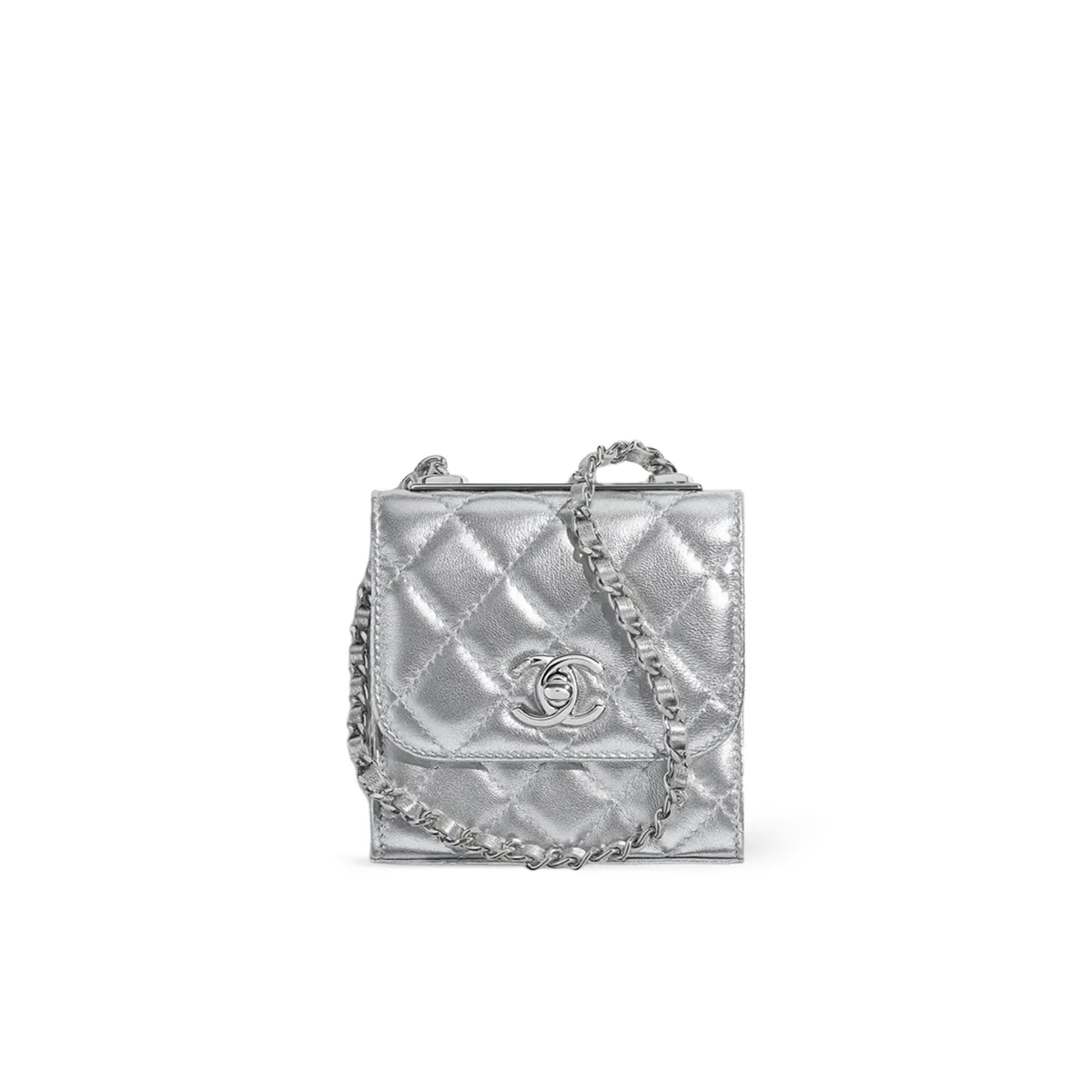 Chanel Quilted Lambskin Trendy Cc Mini Chain Wallet A81633