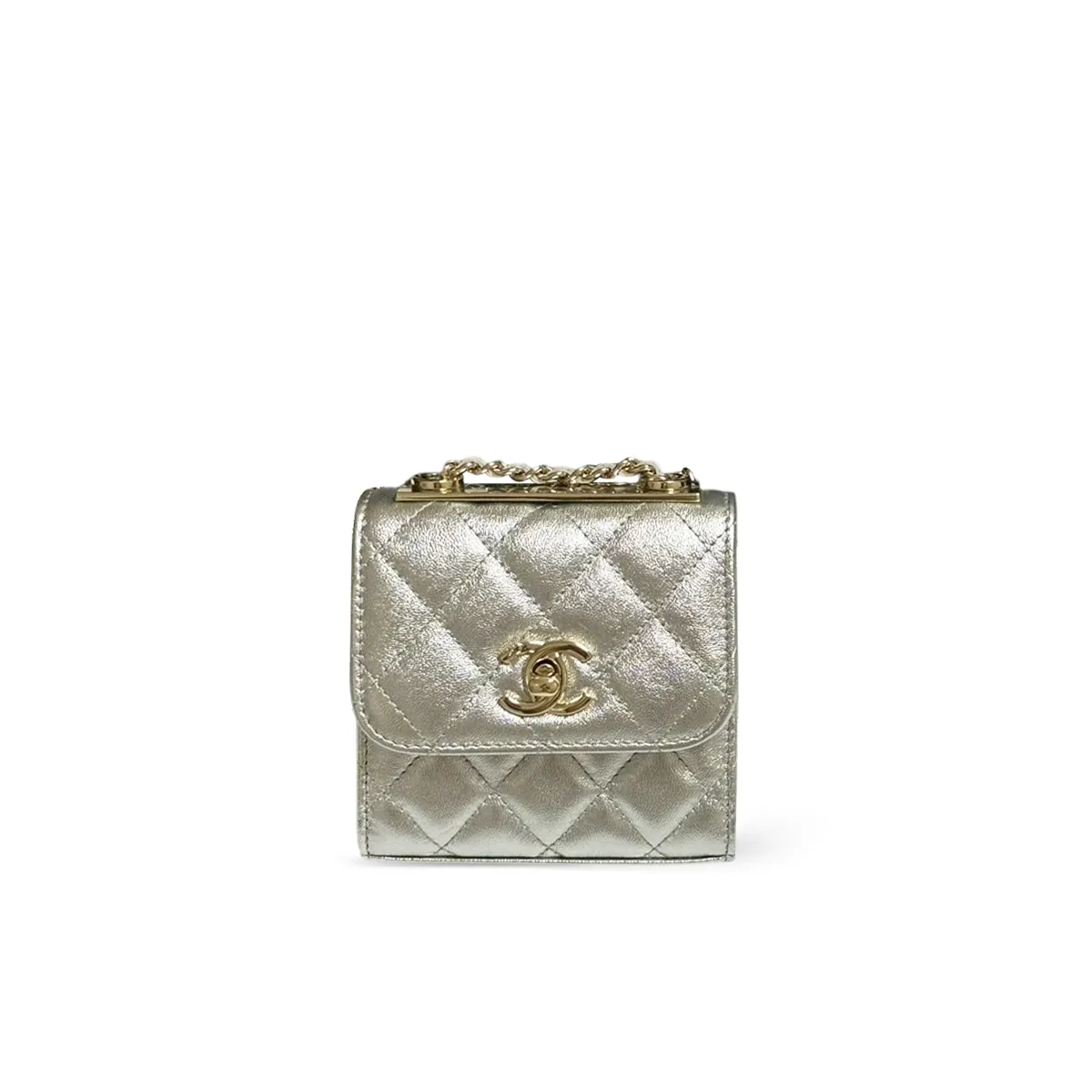 Chanel Quilted Lambskin Trendy Cc Mini Chain Wallet A81633