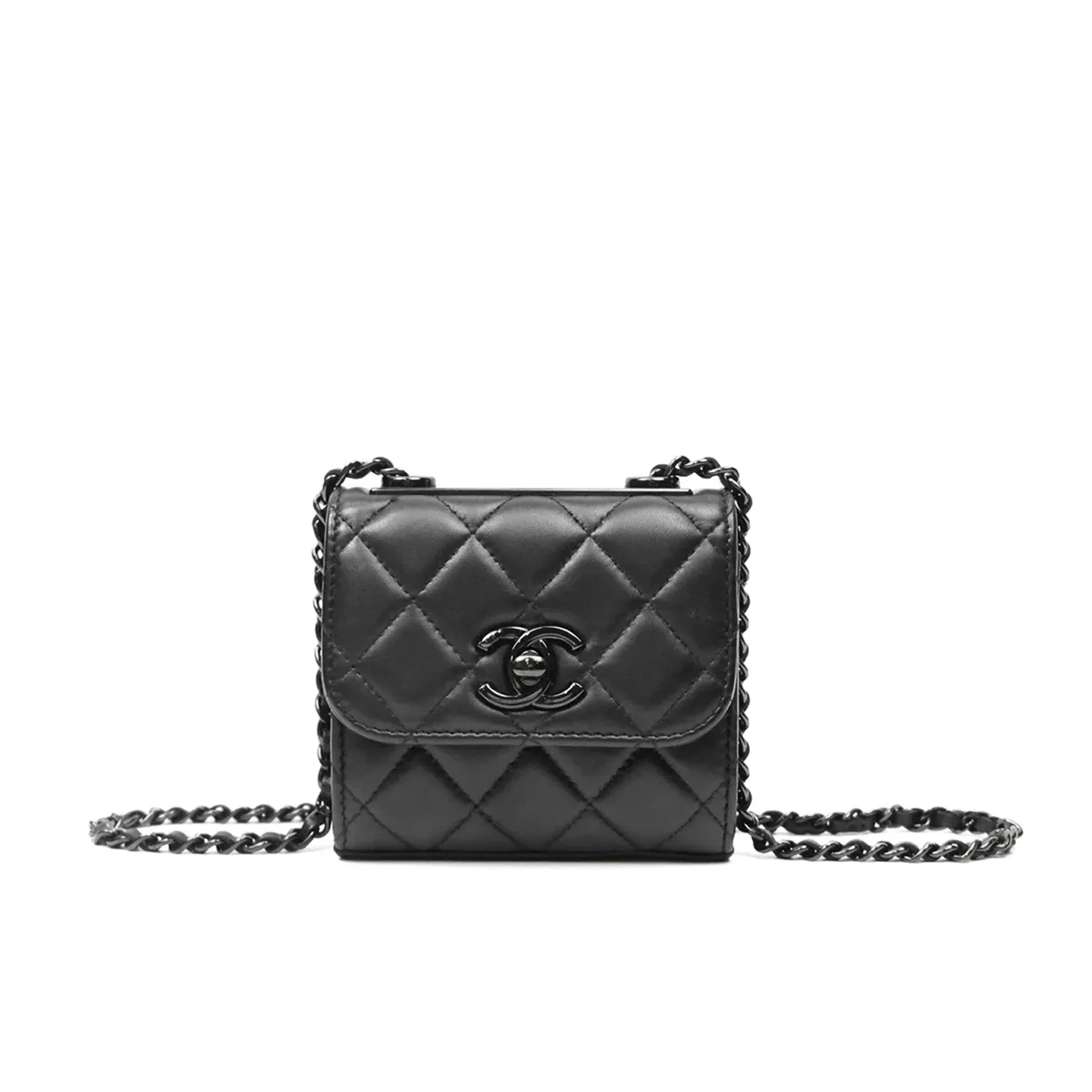 Chanel Quilted Lambskin Trendy Cc Mini Chain Wallet A81633