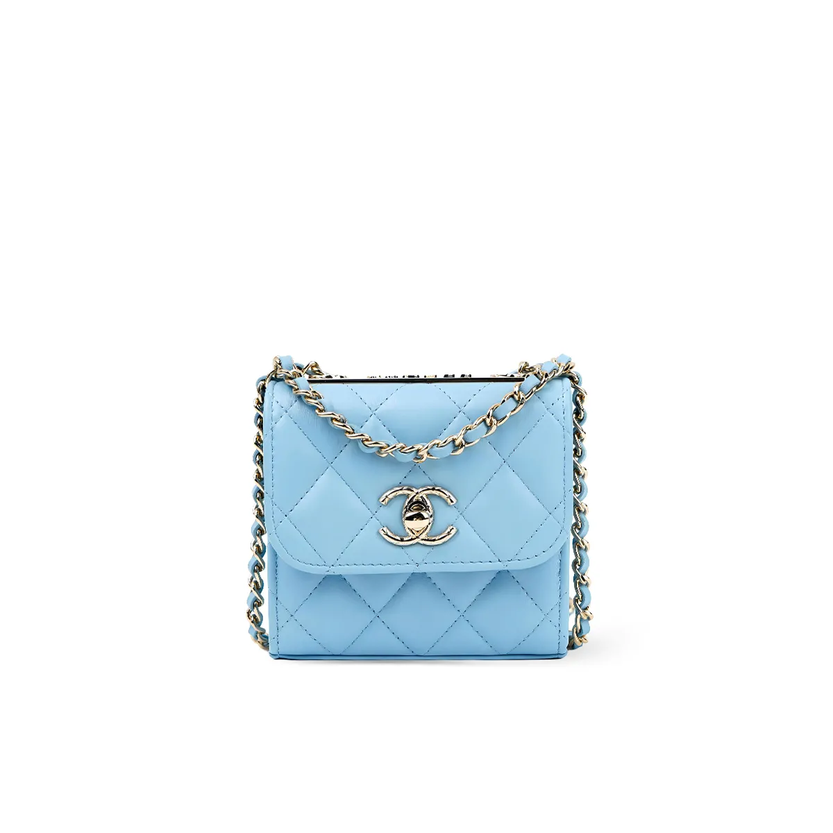 Chanel Quilted Lambskin Trendy Cc Mini Chain Wallet A81633