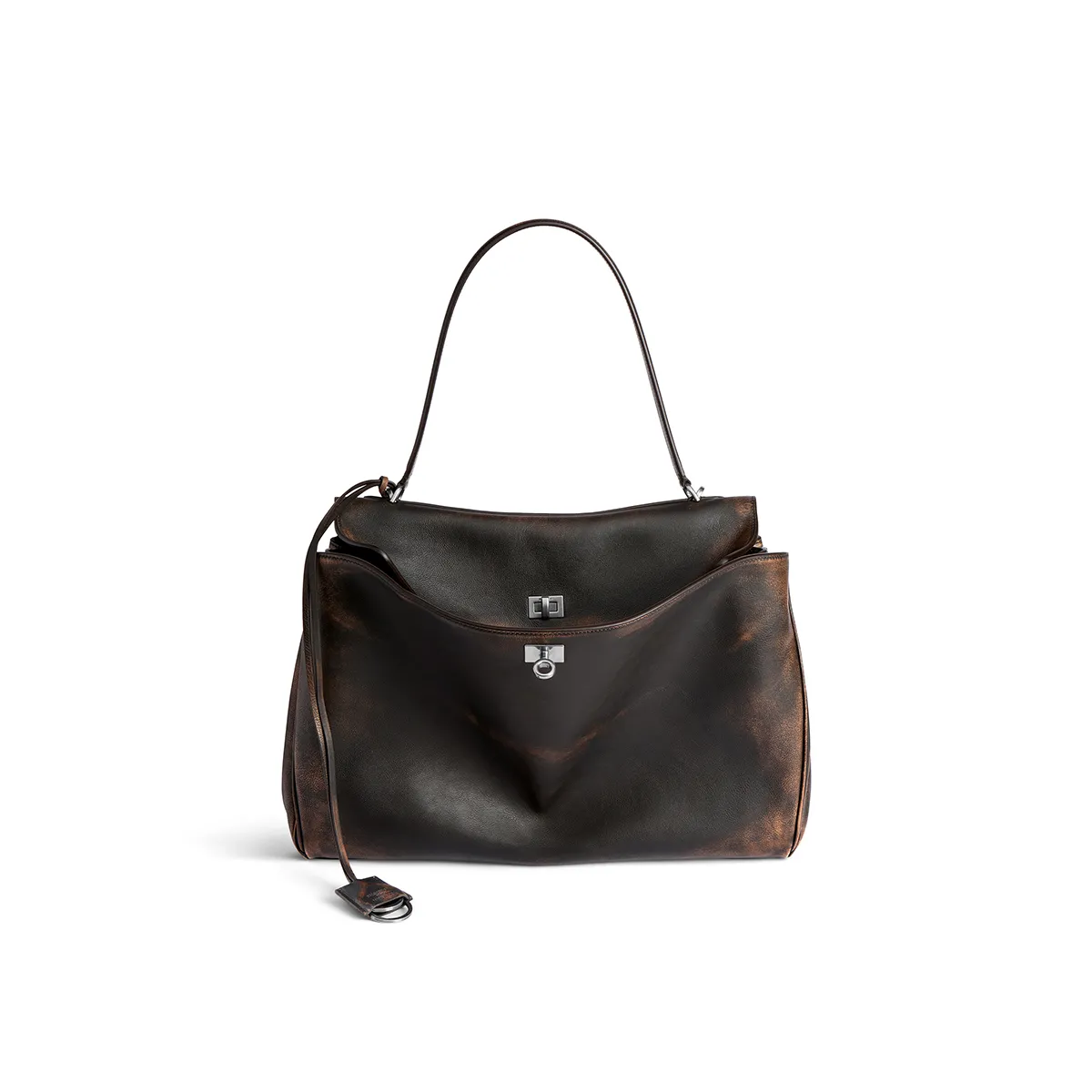 Balenciaga Men's Rodeo Handbag Large in Brown 789744